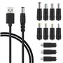 Câble d'Alimentation USB vers DC 1 Pcs Convertisseur Universel 5V avec 11 Pcs Connecteurs 1m Câble de Charge Interchangeable Ada