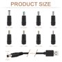 Câble d'Alimentation USB vers DC 1 Pcs Convertisseur Universel 5V avec 11 Pcs Connecteurs 1m Câble de Charge Interchangeable Ada