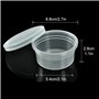 24 pièces boîtes de rangement pour slime en plastique transparent anti-fuite en mousse de boule de stockage de tasses de stockag