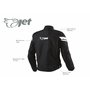 JET Blouson moto imperméable avec armure veste moto multi fonctionnel textile (Noir, L (EU 50-52))