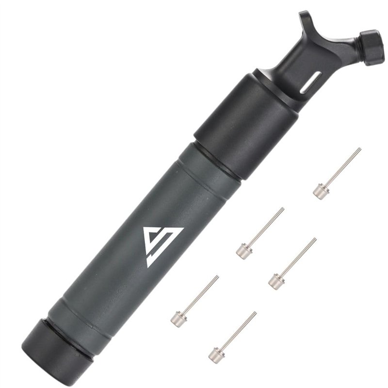 Sports Stable Pompe à Ballon Double Action, Fournie avec 5 Aiguilles. La Pompe à Air Idéale pour Votre Ballon de Football, Rugby