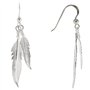 LES POULETTES BIJOUX - Boucles d'oreilles Deux Plumes d'argent 925