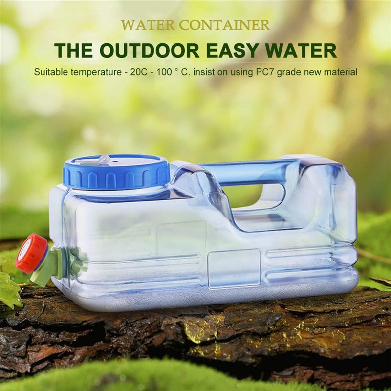 Image secondaire de 10L Jerrican Alimentaire Camping, Reservoir Eau Seau avec Robinet, Grande Capacité Bidon d'eau avec Poignée, Bouilloire Qualité