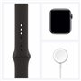 Apple Watch Series 6 (GPS, 44MM) Boîtier en Aluminium Gris Sidéral avec Bracelet Sport Noir (Reconditionné)