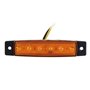GSRECY Lot de 10 feux de gabarit latéraux à 6 LED 24 V pour camions, feux de position latéraux et arrière - Jaunes