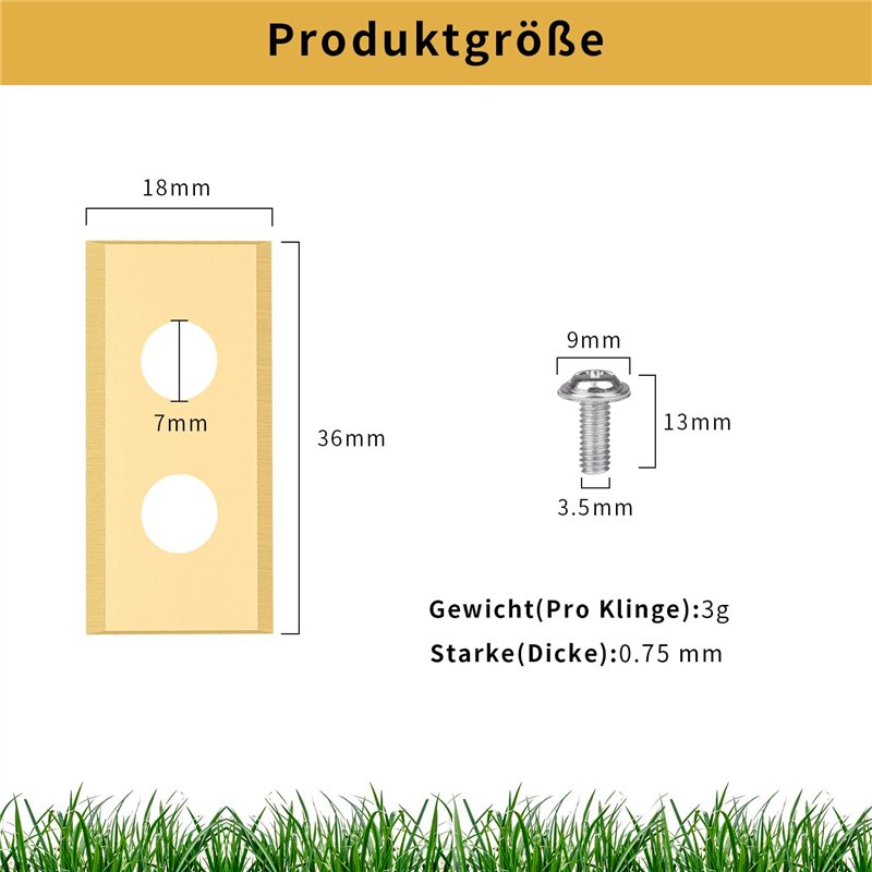Image secondaire de Lot de 45 lames de rechange en titane pour tondeuse Worx Landroid, avec 90 vis, longue durée de vie - Accessoires de rechange