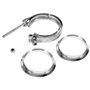 pince en bande V, Qiilu Pinces à bande en V, 3" Collier de serrage fixation pour tuyau pot silencieux d'échappement en acier ino