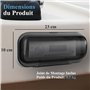 Pyle Housse Stéréo Marine - Boîtier de protection étanche pour radio - Protection Robuste pour Radio de Bateau - Couleur Fumée -