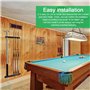 BUENTYA Porte-queues Billard en Bois Support de Billard à 6 Queues Support Billard Mural avec 4 Vis et 4 Vis d'Expansion Support