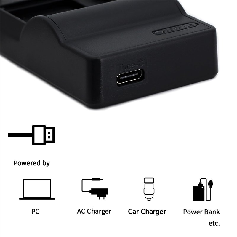 Image secondaire de LP-E8 USB Chargeur pour Canon EOS 550D, EOS 600D, EOS 650D, EOS 700D, EOS Kiss X4, X5, X6i, EOS Rebel T2i, EOS Rebel T3i, EOS Re