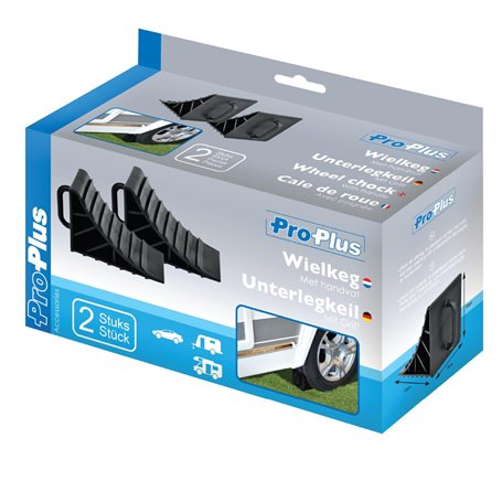 PRO PLUS Cale de Roue Plastique avec poignée Jeu de 2 pièces