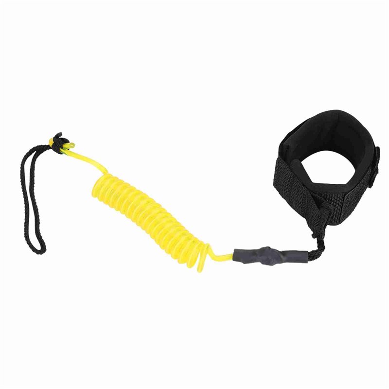 Image secondaire de Planche de Surf Laisse Stand up Paddle Board enroulé Printemps Laisse Jambe Pied Corde Surf Laisse 5mm(Jaune),braceletde Maintie