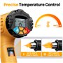 SEEKONE Décapeur Thermique Professionnel 2000W 50℃ - 600℃ avec Grand Écran LCD Numérique Kit de Pistolet à Air Chaud Contrôle de