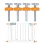 iwobi 4 Pièces Filetées de Broche Tiges Pression Barriere, pour Barrières D’escalier à Pression pour Bébés, Portails pour Chiens