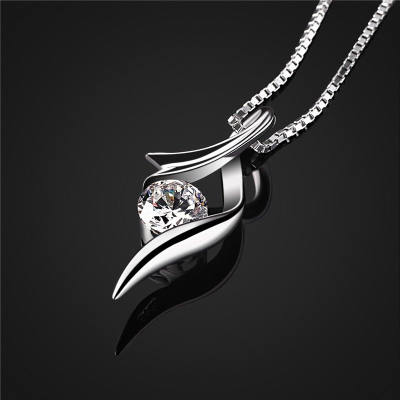 Image secondaire de B.Catcher Femmes Collier en argent 925, Zircone cubique, Pendentif Diamanté, La fête des mères, Cadeau parfait pour les annivers