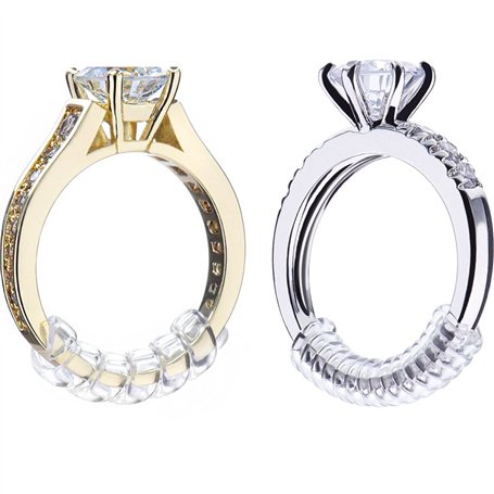 8 Pièces Ajusteurs pour Bagues Protège-Anneaux avec Tissu de Polissage pour Bagues Lâches