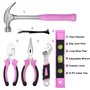 DEKO Kit d'outils ménagers rose 71 pièces, ensemble d'outils portables pour femme avec pochette de transport facile, parfait pou