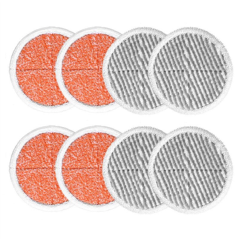 KEEPOW Lingettes de nettoyage de rechange pour balai Bissell Spinwave 20522 2039A 2124 (4 orange + 4 gris)