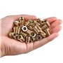 YIYICO Insert Fileté Bois Inserts Filetés Écrous à Visser Douille M4 M5 M6 M8 M10 Manchons à Visser Alliage de Zinc 130pcs pour 
