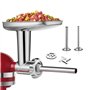 GVODE Acier Inoxydable Hachoir à Viande pour KitchenAid Robot Pâtissier, y Compris le Remplisseur de Saucisses, Parfait Accessoi