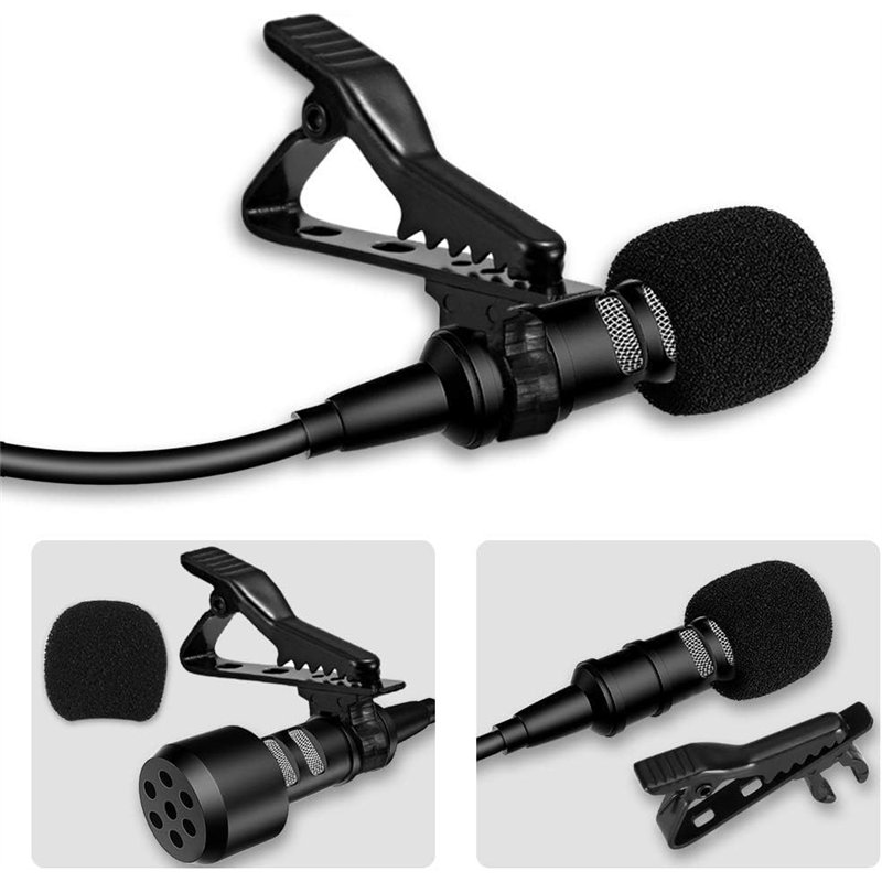 Image secondaire de AGPTEK Microphone pour PC 3.5mm Jack Audio, 2m Mini Micro Cravate Condensateur Omnidirectionnel avec 2 Transformations pour Entr