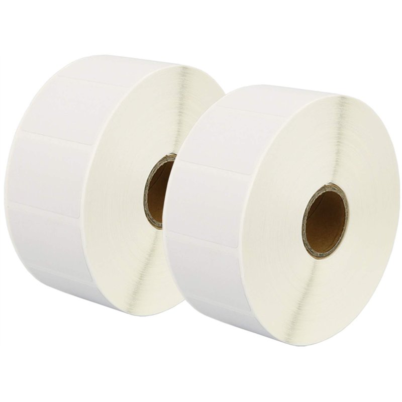 2 Compatibles Rouleaux 38mm x 25mm Étiquettes thermique pour Zebra GK420d GK420t GC420d GX420d GX420t GC420t GX430t GT800 LP2844