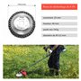 Viabrico Tête Brosse Désherbage pour Débroussailleuse, avec Contre-écrou plateau désherbage en fil d'acier 8 pouce