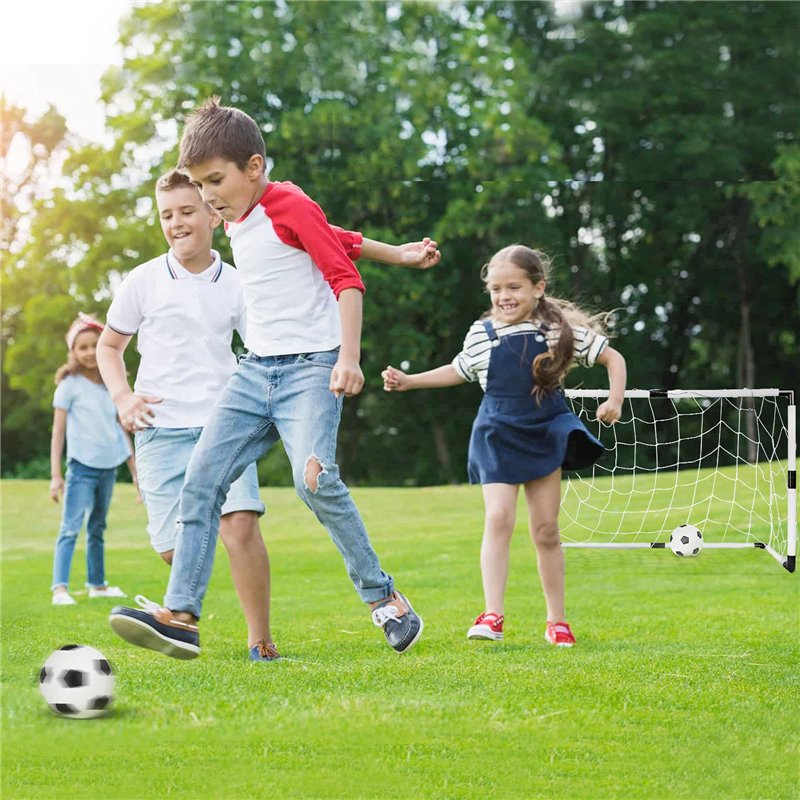 Image secondaire de Dreamon Cage de Football Lot de 2 Buts de Football et Balle d'enfants, Jouet de Sport pour Extérieur Intérieur