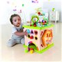Hape Cube d'Activité Bébé en Bois - Centre d'Activité Bébé 1 an - 5 Faces d'Activités - Animaux, Formes, Labyrinthe, Balles en B