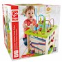 Hape Cube d'Activité Bébé en Bois - Centre d'Activité Bébé 1 an - 5 Faces d'Activités - Animaux, Formes, Labyrinthe, Balles en B
