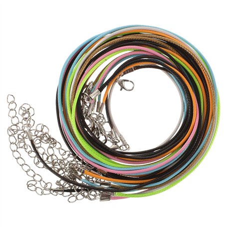 10 Pcs Cordon Collier 60 Cm 1.5 Mm pour Hommes Femmes