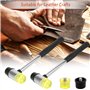 Dadabig 1pcs Maillet en Caoutchouc Maillet Double Face Marteau en Caouthouc avec 6pcs Face Remplaçable Poignée en Caoutchouc Ant