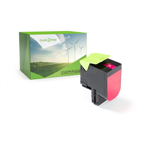 Green2Print Toner Magenta 2000 Pages remplace Lexmark 80C0S30