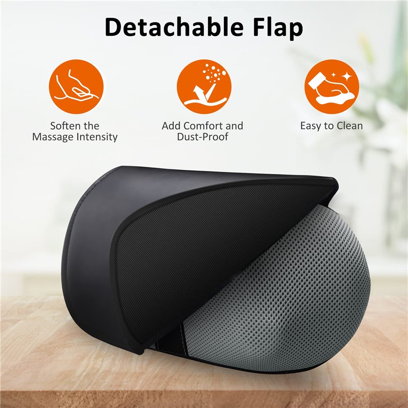 Image secondaire de SNAILAX Shiatsu Oreiller de Massage - Masseur Cou et Dos avec fonction Chauffante, Coussin de Massage Électrique pour Épaules, C