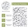 Gravier Galets Pierres Petits Cailloux de Marbre Blanc Naturels Cailloux Décoratifs Blancs pour Aquarium Décorations de Jardin P