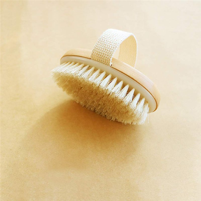 Image secondaire de Ithyes Brosse pour le corps La brosse de bain à poils exfoliante naturels pour éliminer les toxines cellulites de la peau morte