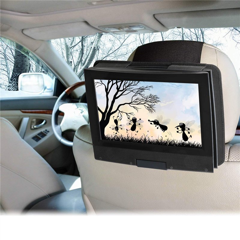 Image secondaire de Hikig Support Voiture Appui-tête Housse de Protection pour 11,5 '' Lecteur DVD Portable 9.5