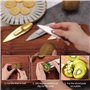 Outil cuillère à fruits en acier inoxydable Gadget de fruits Coupe éplucheur Couteau à légumes Cuillère à fruits Couteau Convien