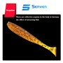 Senven Appât Artificiel, appât bionique en Silicone Souple, appât de pêche au ver, Simulation Appât à Queue en T, Environnement