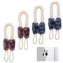 Kinsinder 4pcs Arrêts de Portes Corde, Cordon de Serrage de Porte Cale Porte Corde Porte-bébé Sécurité Pincée Garde Protecteurs 