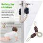 Kinsinder 4pcs Arrêts de Portes Corde, Cordon de Serrage de Porte Cale Porte Corde Porte-bébé Sécurité Pincée Garde Protecteurs 