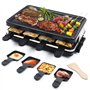 Appareil à Raclette per 8 Persone Grill Électrique de Table Plaque de Cuisson Portatile Grillles Barbecue Machine con 8 Mini Poë