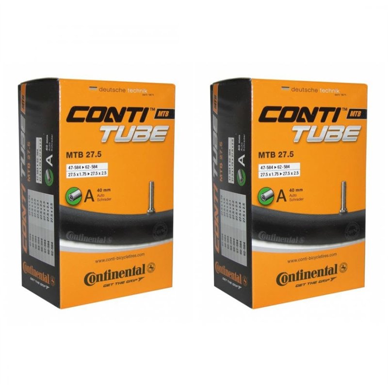 Continental 182331 Chambres à air pour vélo Unisex-Adult, Black, 27.5''