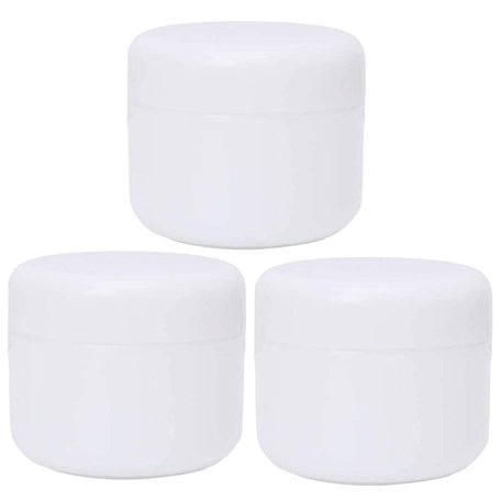 3 pièces 250 ML / 8 oz Pot cosmétique en Plastique Blanc Rechargeable Bouteille de crème Vide Pots déchantillon conteneur de Sto