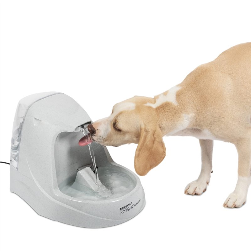 PetSafe Fontaine à Eau en Cascade Drinkwell Platinum 5 L pour Chien et Chat, Distributeur Eau pour Animaux, Débit réglable, Reti