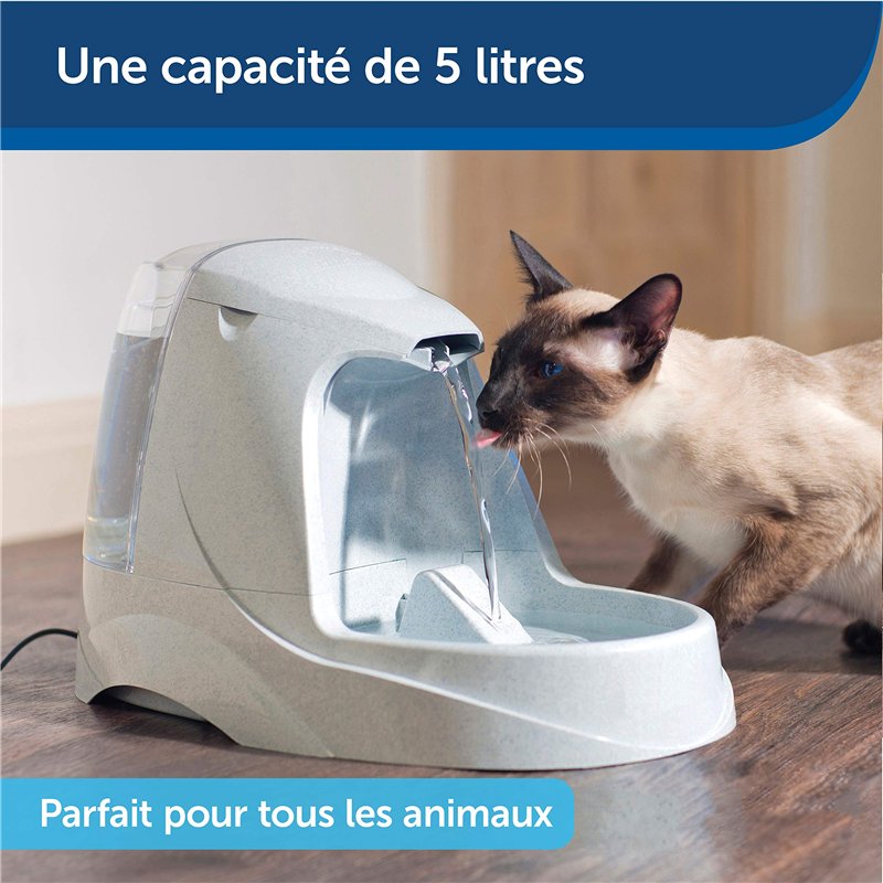 Image secondaire de PetSafe Fontaine à Eau en Cascade Drinkwell Platinum 5 L pour Chien et Chat, Distributeur Eau pour Animaux, Débit réglable, Reti