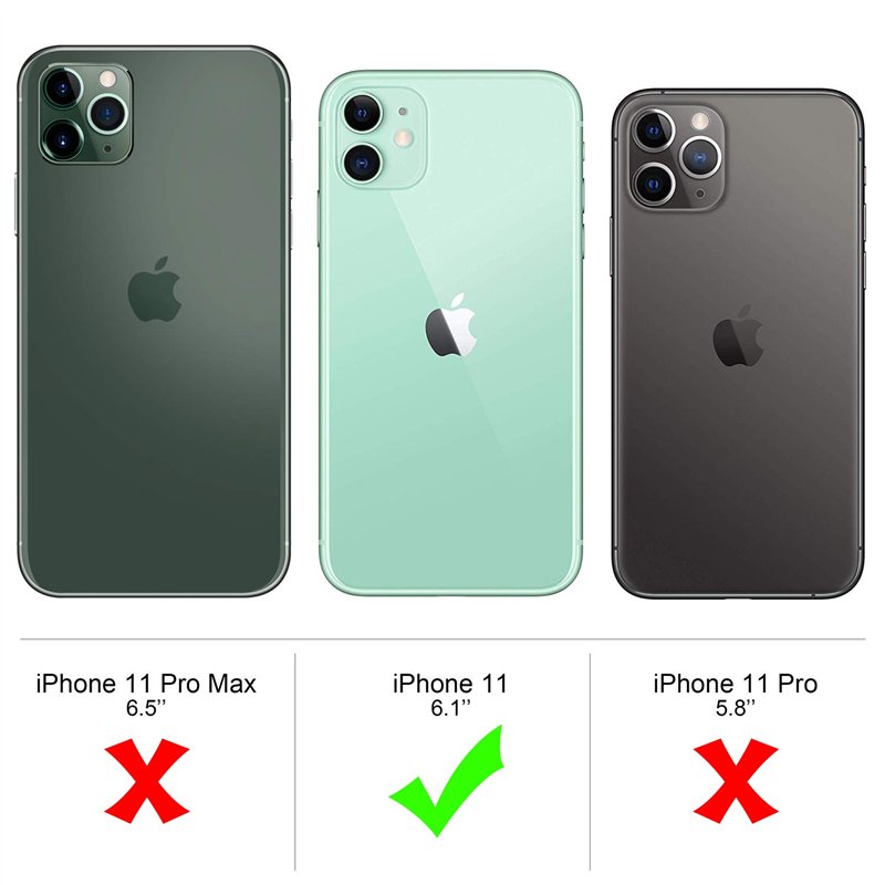 Image secondaire de SOGUDE Coque pour iPhone 11 6.1 (2019) - Étui Transparent Silicone TPU Intégral 360 Degrés Full Body Protection pour iPhone 11 6
