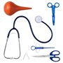 Kit de Mise Bas avec Tétine d'alimentation Stéthoscope Ciseaux Pinces de Cordon Aspirat