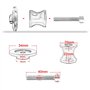 M6 6mm Diabolos Le Mans Support de montage pour YAMAHA YZFR1 YZFR25 YZFR3 YZFR6 FZ8 FZ9 FZ1 FZ6 V-MAX MT-01 MT-25 MT-03 MT-09 FJ