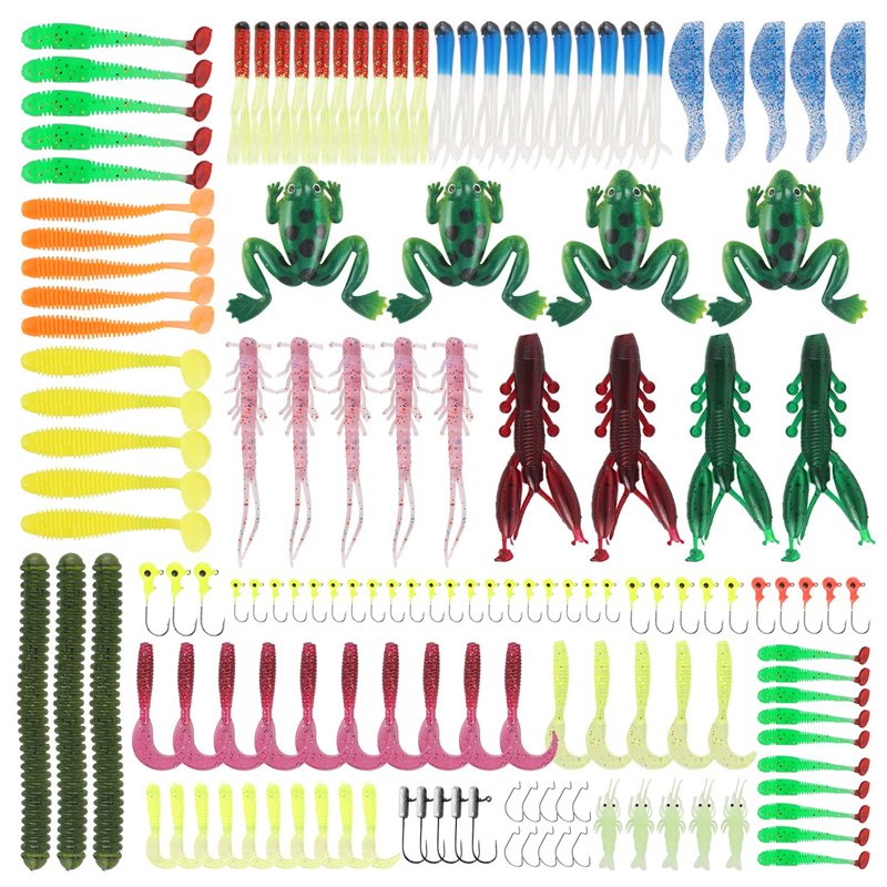 Image secondaire de MKNZONE Leurres de Pêche Kit 146pcs, Kit d'appâts de Pêche Portable avec Boîte, Le Meilleur Choix pour la pêche appâts leurres d